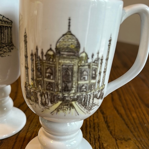 Kayson White Architectural Design Pedestal 5 Mugs Set vintage 1960’s - Picture 6 of 9